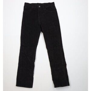 Vtg 80s Levis 519 Mens 30x30 Faded Slim Straight Leg Corduroy Pants Black USA
